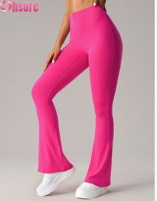 2025 Pantalon de yoga Naked Feeling pour femmes en gros, taille haute, effet push-up, leggings évasés pour la gym et la danse