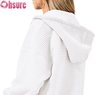 Sweat-shirt à capuche oversize personnalisé pour femmes avec motif, imprimé de lettres brodées en 3D, tricoté, décontracté, manches raglan, à capuche