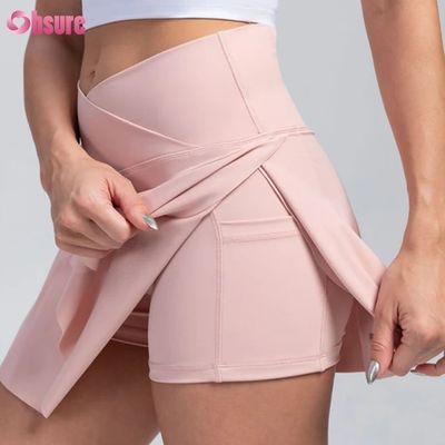 Shorts de sport amples 2 en 1 taille haute, design doux et confortable, tenue de gym pour femmes
