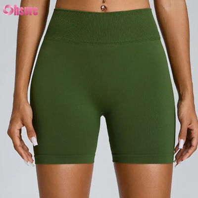 Shorts de sport sans couture pour femmes, leggings courts, taille haute, pour le levage des hanches, shorts de yoga en spandex et nylon à séchage rapide pour femmes, sexy