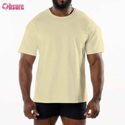 Hommes Sport Nouveau arrivée Équipage Cou T-shirt sport respirant 95% coton 5% matériau spandex salle de sport T-shirt sec rapide pour hommes