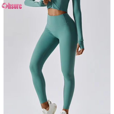 Taille élevée beurre doux contrôle du ventre sport pantalon de yoga 4 voies étiré courir gym collants de sport leggings sportifs