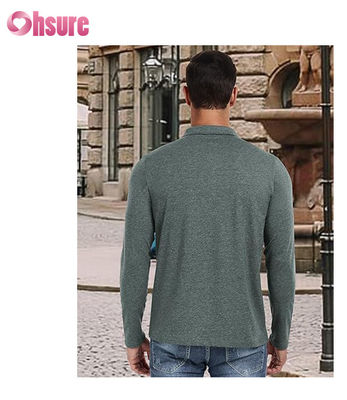 45%Bambous 46%Polyester 9%Spandex Déodorant antibactérien Tissu séché rapidement Personnaliser Imprimé Manches longues ou courtes Polo