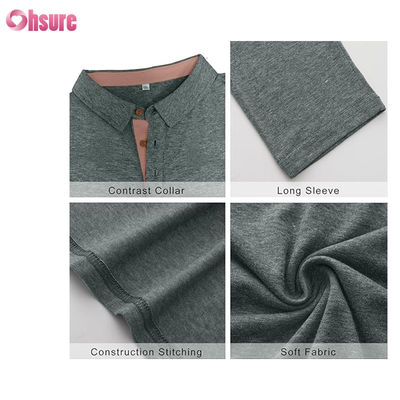 45%Bambous 46%Polyester 9%Spandex Déodorant antibactérien Tissu séché rapidement Personnaliser Imprimé Manches longues ou courtes Polo