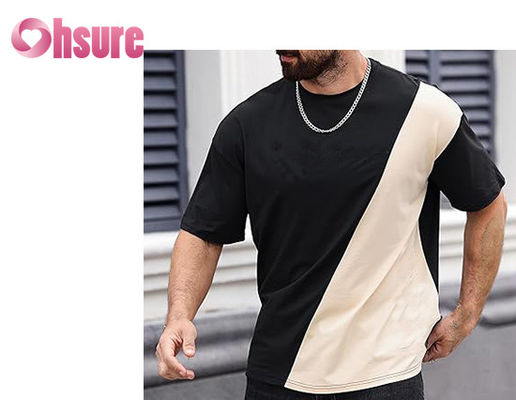 Vêtements d'exercice en tricot de mode décontractée pour hommes, tissu confortable, impression de t-shirt