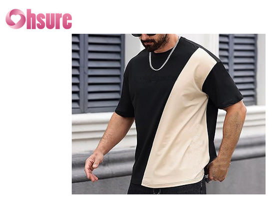 Vêtements d'exercice en tricot de mode décontractée pour hommes, tissu confortable, impression de t-shirt