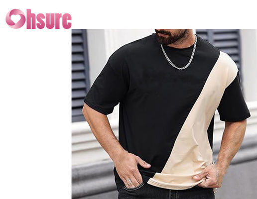 Vêtements d'exercice en tricot de mode décontractée pour hommes, tissu confortable, impression de t-shirt