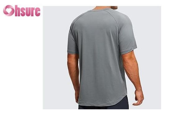 T-shirt de boxe en tissu de bambou pour hommes, imprimé avec motif décontracté, tricoté, pour l'exercice musculaire et le maintien, avec impression
