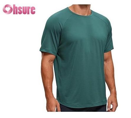 T-shirt de boxe en tissu de bambou pour hommes, imprimé avec motif décontracté, tricoté, pour l'exercice musculaire et le maintien, avec impression