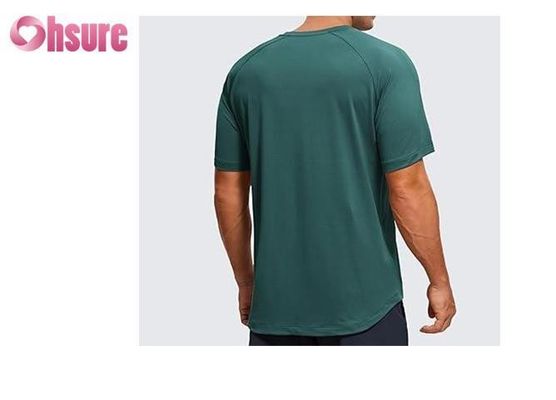 T-shirt de boxe en tissu de bambou pour hommes, imprimé avec motif décontracté, tricoté, pour l'exercice musculaire et le maintien, avec impression
