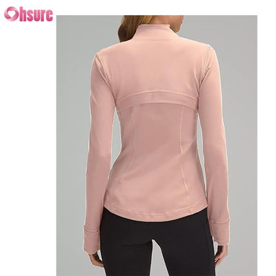 Logo personnalisé Nouvelle mode Couleur unie Poche Pull zippé Loisirs Sports Fitness Sweat-shirt OEM Haute qualité pour femmes