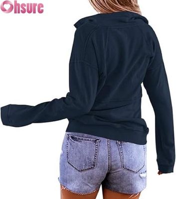 Sweat-shirt à demi-zip pour femmes, pull décontracté en polaire, fabricant OEM ODM