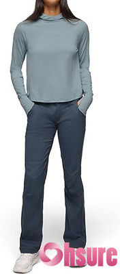 Hoodies de yoga écologiques pour femmes Collier à manches longues Sweatshirt tricoté Tops de sport de fitness avec logo avant