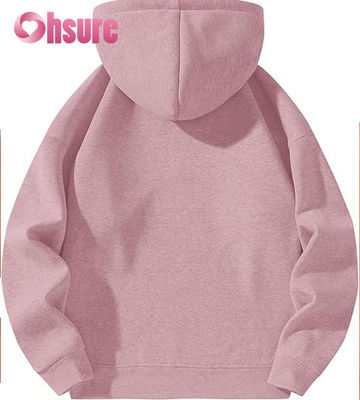Sweat à capuche en polaire de haute qualité pour femmes avec logo personnalisé, manches longues et impression de lettres aux couleurs chaudes pour l'automne