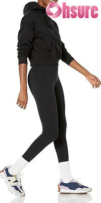 Haut de sport ample pour femmes 100% coton, sweat-shirt col ras du cou, motif personnalisé, anti-rides, écologique, devant