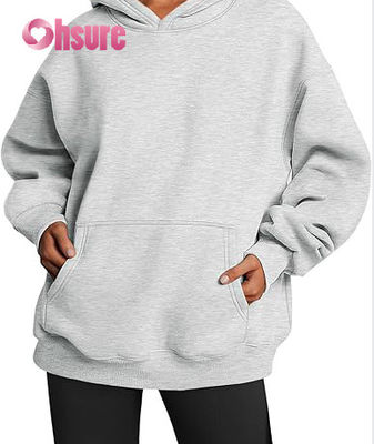 Sweat-shirt à capuche oversize personnalisé pour femmes, sweat-shirt d'hiver décontracté grande taille pour course et vêtements de sport