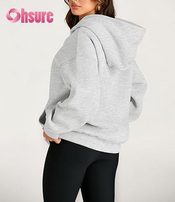 Sweat-shirt à capuche oversize personnalisé pour femmes, sweat-shirt d'hiver décontracté grande taille pour course et vêtements de sport