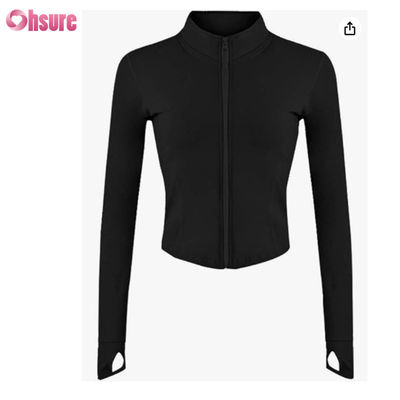 Logo personnalisé Nouvelle mode Couleur unie Poche Pull zippé Loisirs Sports Fitness Sweat-shirt OEM Haute qualité pour femmes