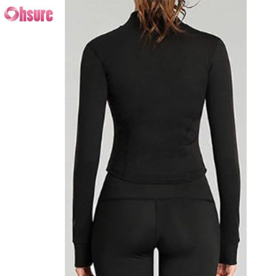 Logo personnalisé Nouvelle mode Couleur unie Poche Pull zippé Loisirs Sports Fitness Sweat-shirt OEM Haute qualité pour femmes