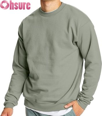 Sweat-shirt ras du cou basique pour homme | Molleton uni | Logo personnalisé OEM
