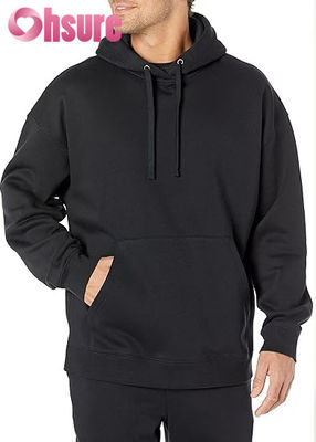 Pullover en coton de haute qualité avec capuchon pour hommes sur mesure sur-taille de l' entraînement porter essentiel Jersey Tissu massif motif collier en capuchon