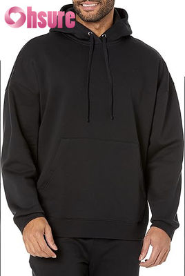 Pullover en coton de haute qualité avec capuchon pour hommes sur mesure sur-taille de l' entraînement porter essentiel Jersey Tissu massif motif collier en capuchon