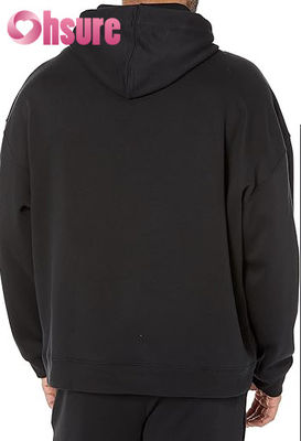 Pullover en coton de haute qualité avec capuchon pour hommes sur mesure sur-taille de l' entraînement porter essentiel Jersey Tissu massif motif collier en capuchon