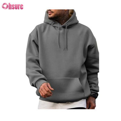 Sweat à capuche en tissu doux, hoodies en coton de haute qualité, pulls oversize, hoodies fins et unis pour hommes