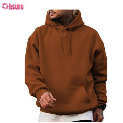 Sweat à capuche en tissu doux, hoodies en coton de haute qualité, pulls oversize, hoodies fins et unis pour hommes