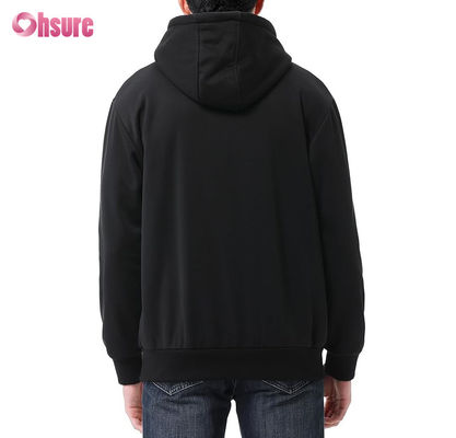 Sweat à capuche quart de zip épais personnalisé XL pour homme 100% coton éponge français col ras du cou style hiver à capuche uni