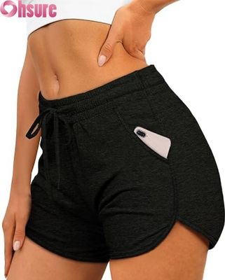 Shorts de sport taille haute pour femmes | Shorts de course, de yoga et d'entraînement pour la salle de sport | Vêtements de sport respirants et à séchage rapide