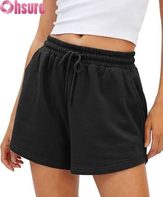 Shorts de sport taille haute pour femmes à séchage rapide, jupes-shorts respirantes avec poches pour la course et l'exercice, décoration à motifs à la mode