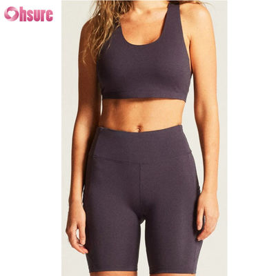 Nouveaux vêtements de yoga personnalisés de haute qualité, shorts de sport d'extérieur, logo personnalisé, fitness, soutien-gorge de yoga sexy à dos croisé