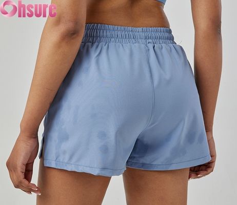 Shorts de sport haute taille pour femmes à séchage rapide respirant Shorts de course et d'exercice à la mode avec poches