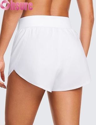 Shorts de course à pied de style dauphin à taille haute pour femmes