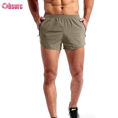 Shorts de sport respirants et anti-transpiration pour hommes, short de jogging athlétique, short de gym en nylon et polyester