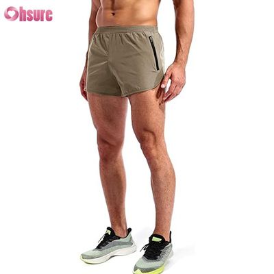 Shorts de sport respirants et anti-transpiration pour hommes, short de jogging athlétique, short de gym en nylon et polyester