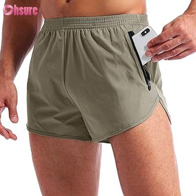 Shorts de sport respirants et anti-transpiration pour hommes, short de jogging athlétique, short de gym en nylon et polyester
