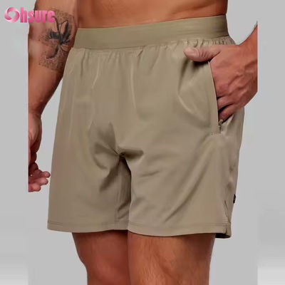 Des shorts de sport pour hommes de haute qualité en nylon spandex 5 en 2 en 1