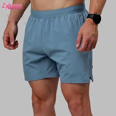 Des shorts de sport pour hommes de haute qualité en nylon spandex 5 en 2 en 1