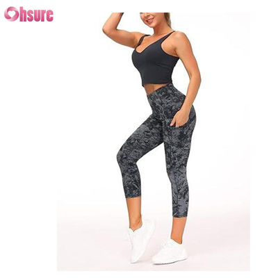 Pantalons de yoga pour femmes taille haute avec poche contrôle du ventre Leggings de gym