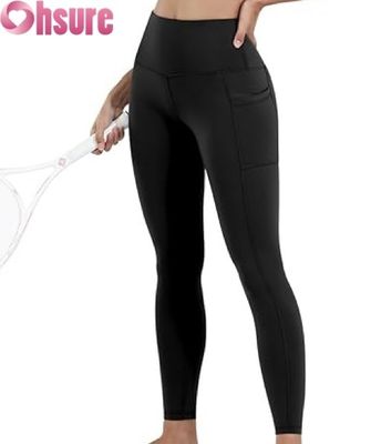 Leggings de yoga à taille haute pour femmes avec fermeture élastique de la taille et pantalon d'entraînement à poches