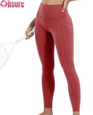 Leggings de yoga à taille haute pour femmes avec fermeture élastique de la taille et pantalon d'entraînement à poches
