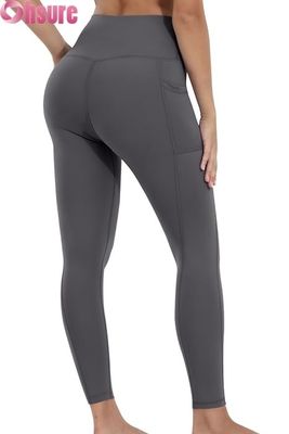 Leggings de yoga à taille haute pour femmes avec fermeture élastique de la taille et pantalon d'entraînement à poches