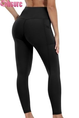 Leggings de yoga à taille haute pour femmes avec fermeture élastique de la taille et pantalon d'entraînement à poches