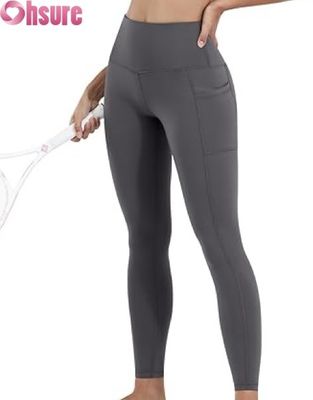 Leggings de yoga à taille haute pour femmes avec fermeture élastique de la taille et pantalon d'entraînement à poches