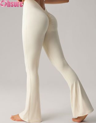 2025 Pantalon de yoga Naked Feeling pour femmes en gros, taille haute, effet push-up, leggings évasés pour la gym et la danse