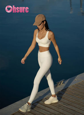 Leggings de sport évasés à taille haute, motif uni, avec taille croisée pour femmes, leggings de sport pour jeunes filles à la mode