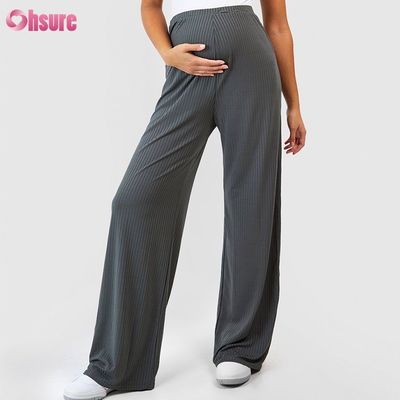 Pantalon de survêtement en tissu de sport, vêtement de gym, pantalon droit ample de jogging, femmes, pantalon de jogging droit pour femmes enceintes, tissu tricoté, décontracté
