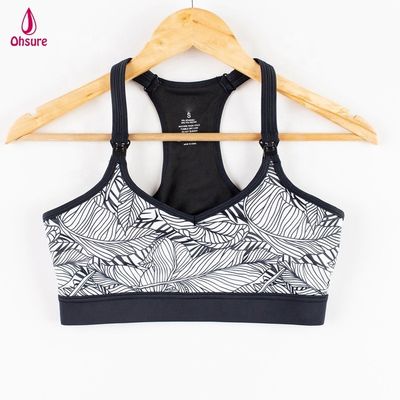 2021 Nouveau Nylon Spandex Vêtements d'entraînement actives pour femmes sans fil soutien-gorge d'allaitement maternité soutien-gorge sportif pour la maternité